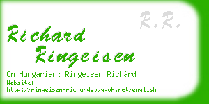richard ringeisen business card
